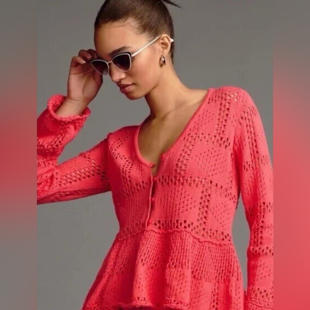 Pilcro Coral Knit Sweater